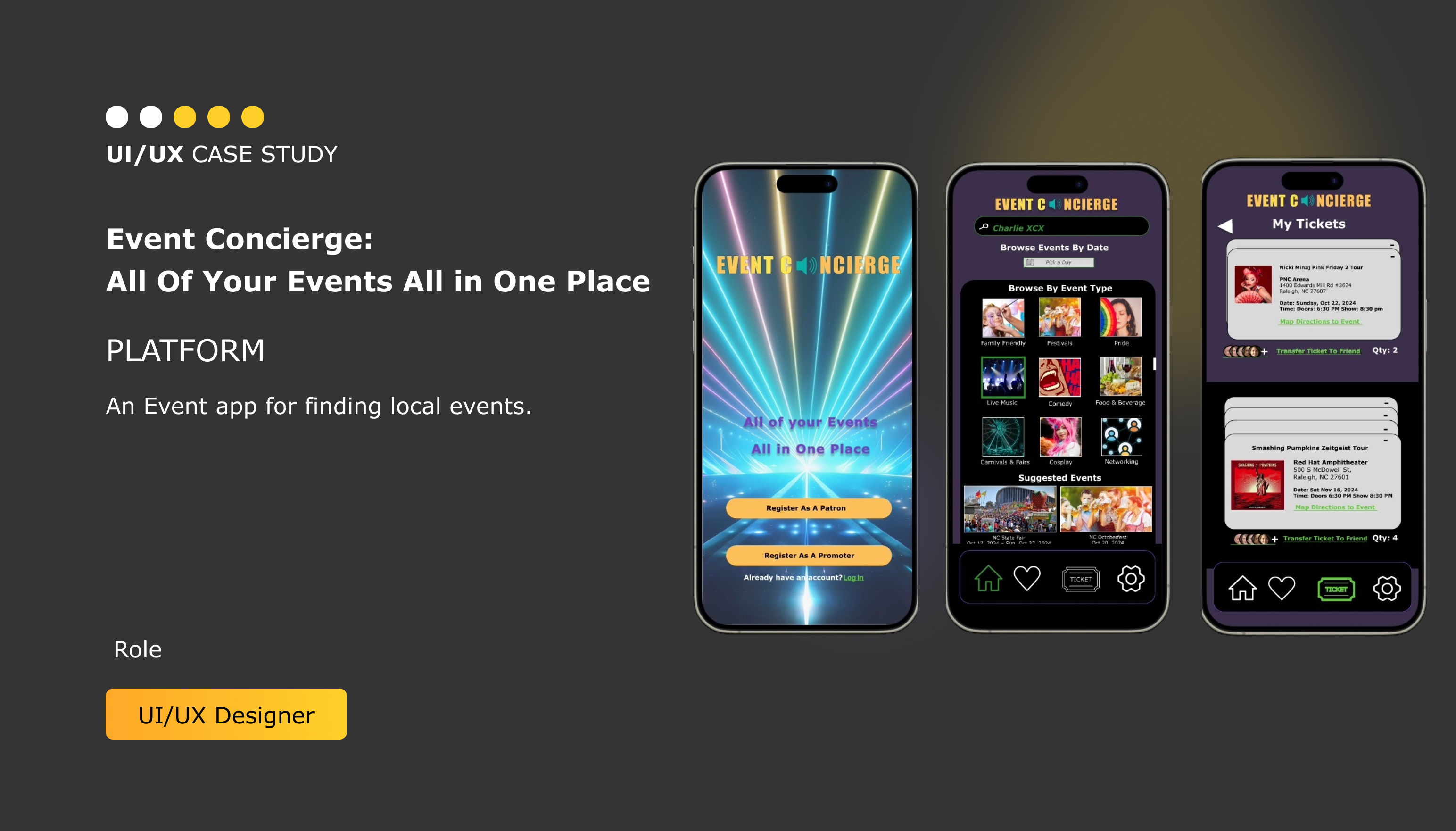 Event Concierge Intro page